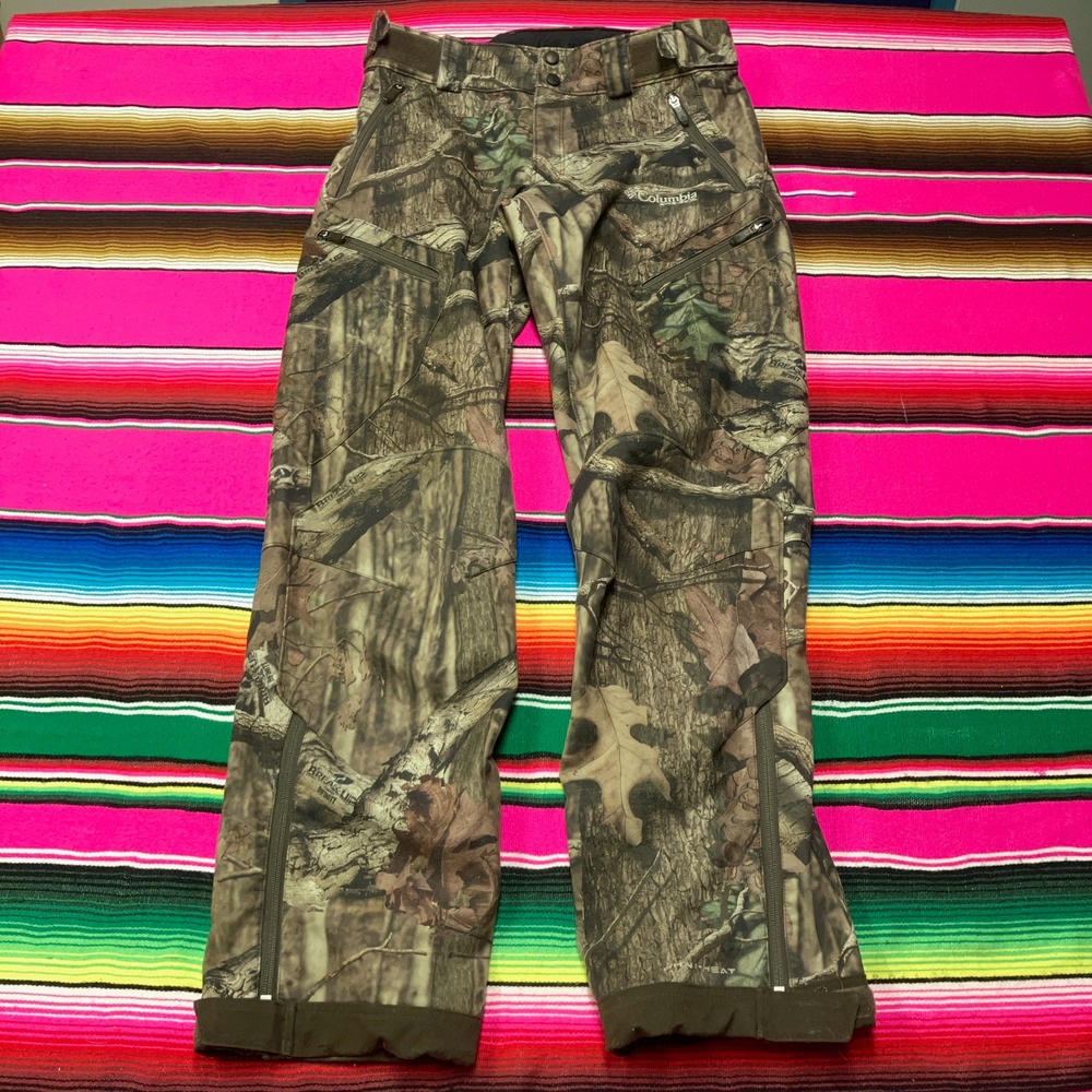 Columbia‎ PHG Pants Men's S (29x31) Omni-Heat Camo Break Up Infinity Zip Ankles